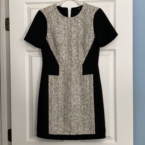 Tibi tweed and black dress